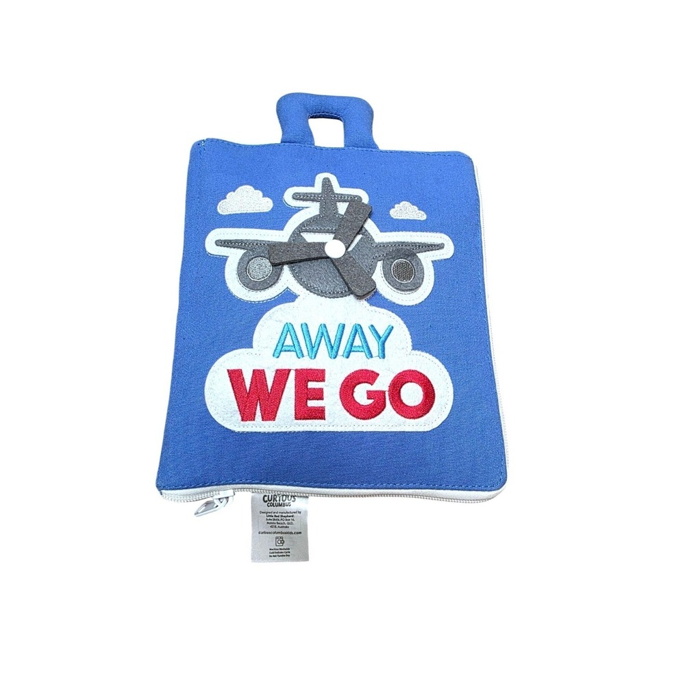 Curious Columbus Fabric Activity Book AWAY WE GO Interactive Soft Travel Book